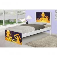 Cama Solteiro Adesivada Futebol Troféu - 1