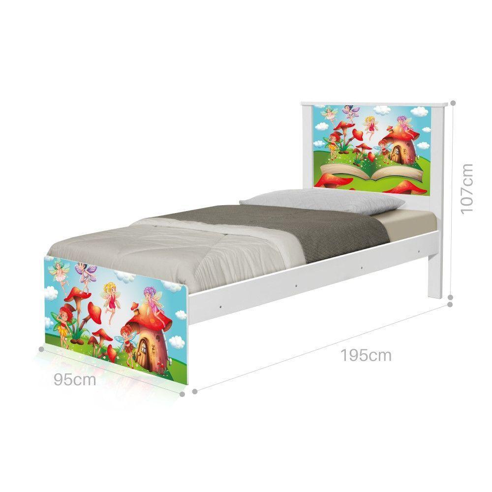 Cama Solteiro Adesivada Mundo Das Fadinhas - 4