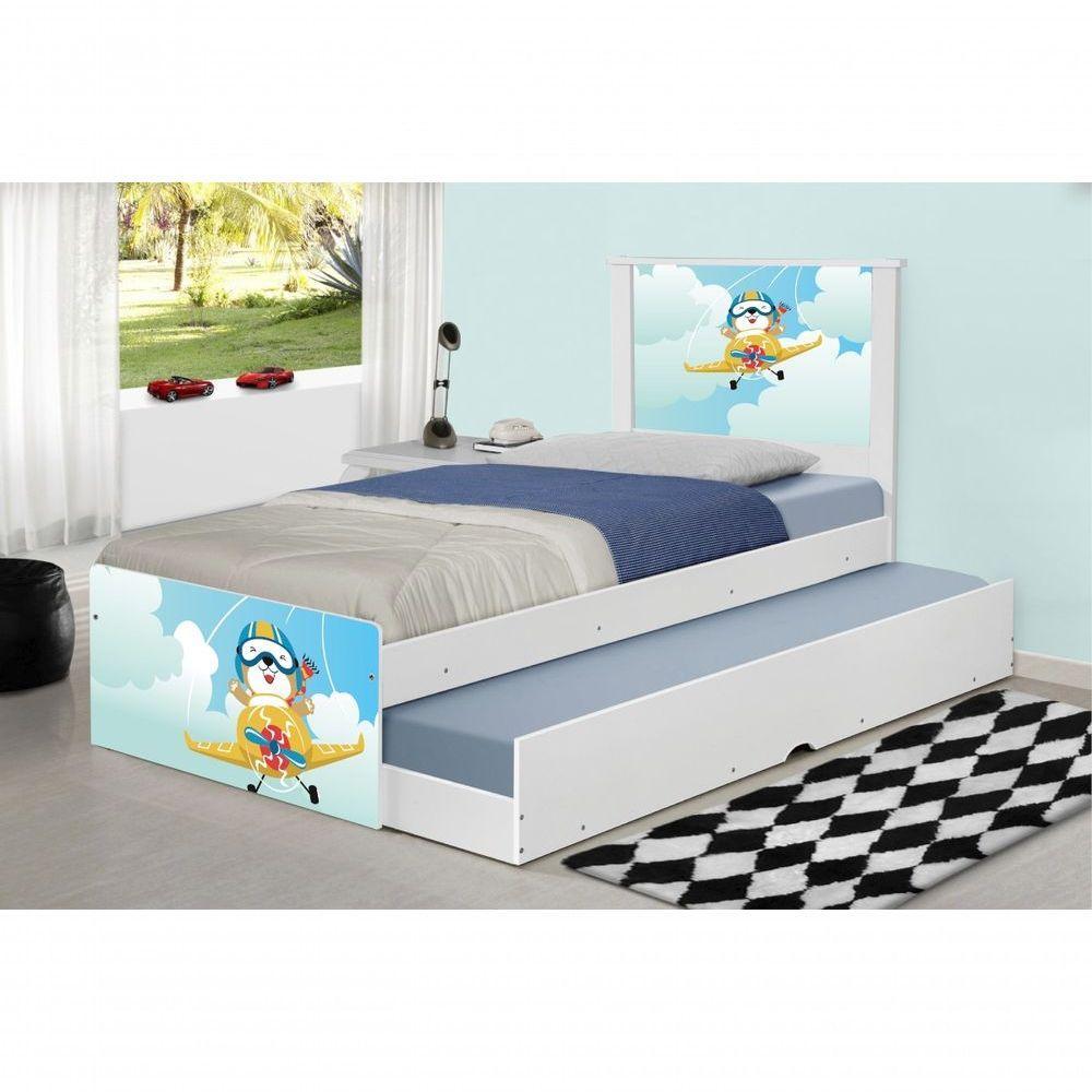 Bicama Juvenil Adesivada Ursinho Patrulheiro Com Colchões - 1