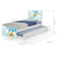 Bicama Juvenil Adesivada Ursinho Patrulheiro Com Colchões