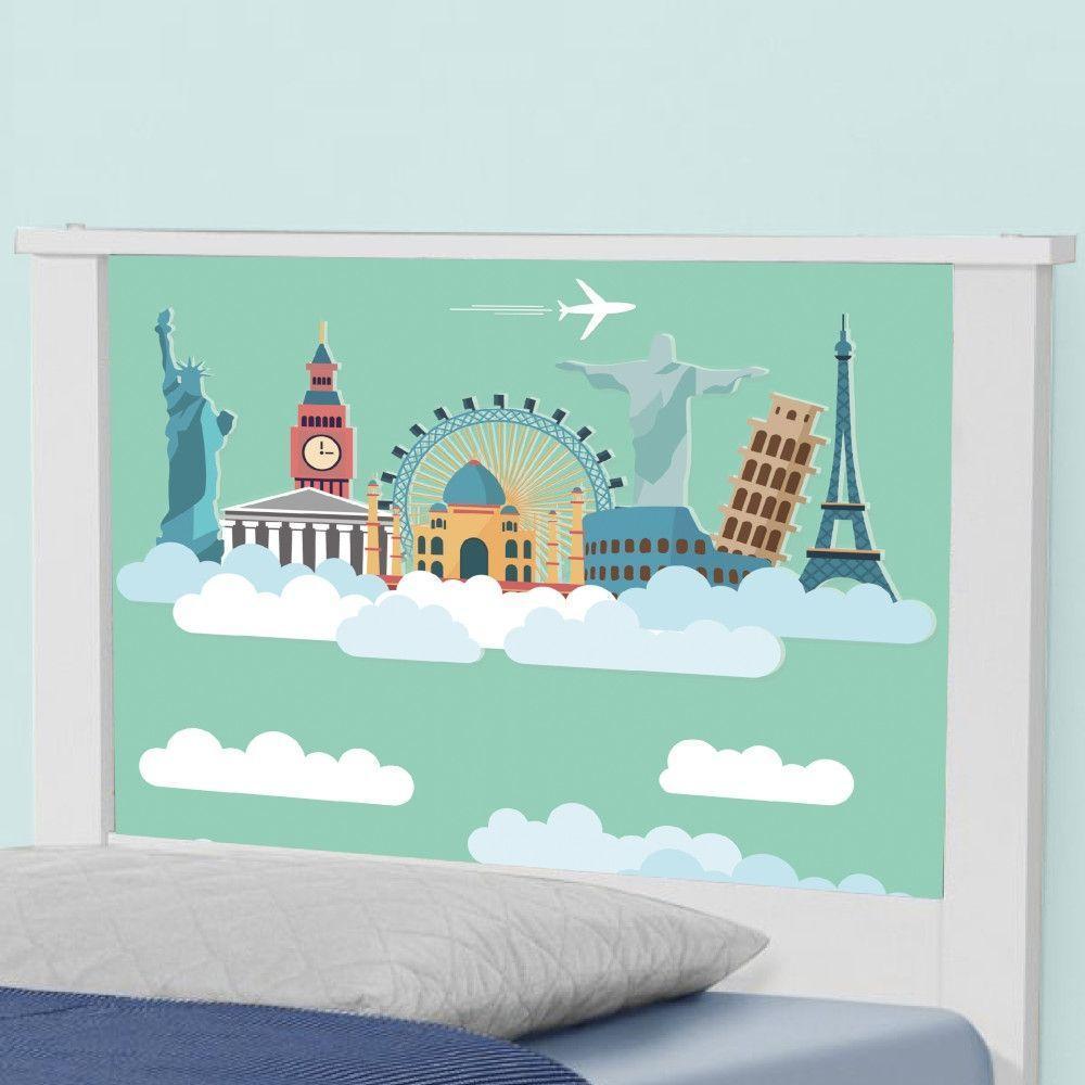 Bicama Juvenil Adesivada Mundo Viagens - 3