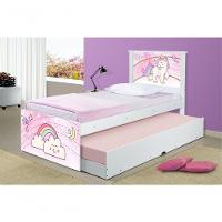 Bicama Juvenil Adesivada Unicórnio Com Colchões - 1