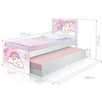 Bicama Juvenil Adesivada Unicórnio Com Colchões