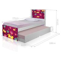 Bicama Juvenil Adesivada Borboletas