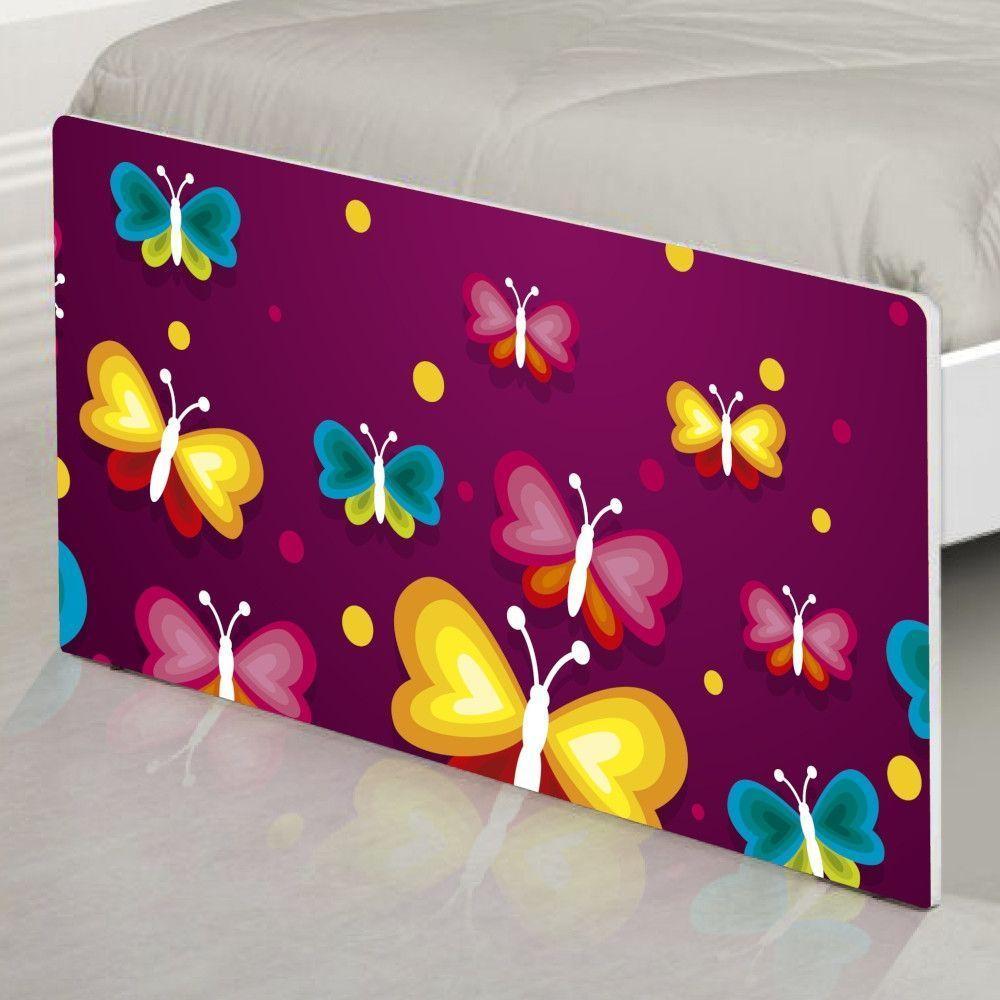 Cama Solteiro Adesivada Borboletas Com Colchão - 2