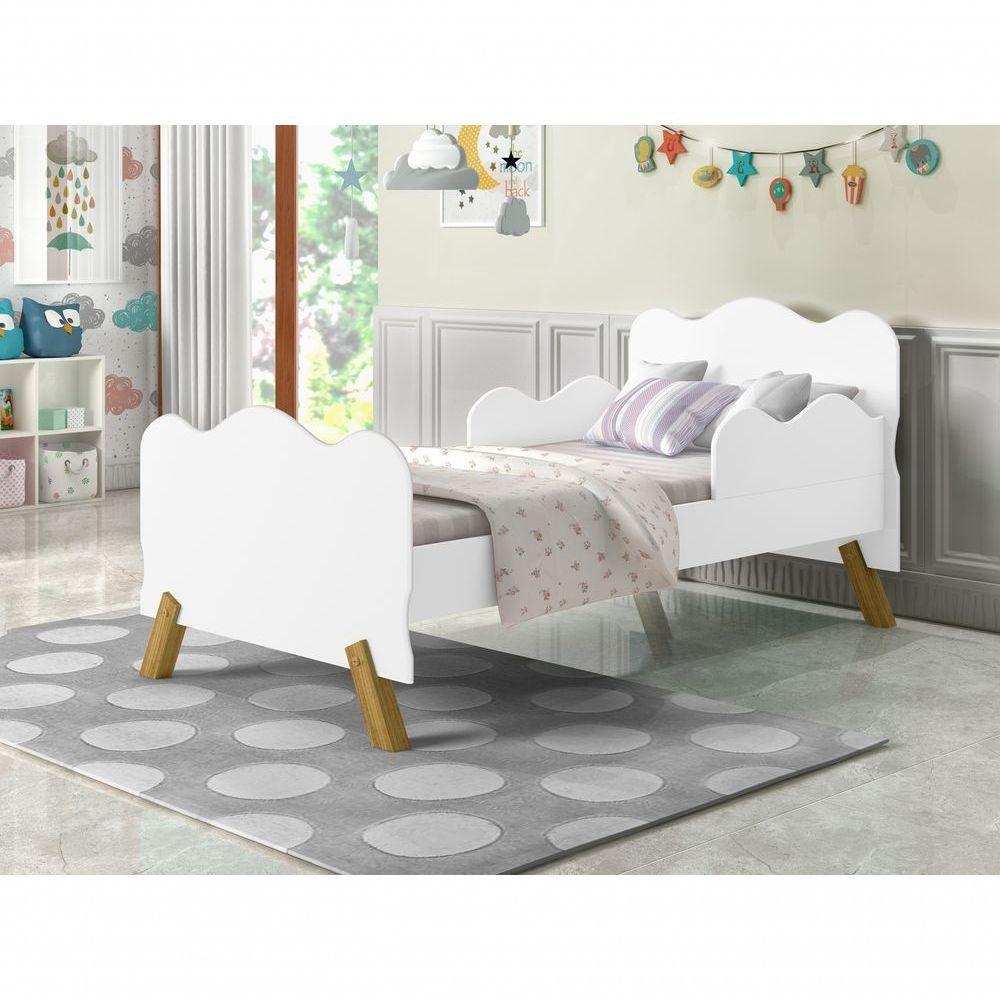 Mini Cama Nuvem Neve Com Proteção Lateral - 2