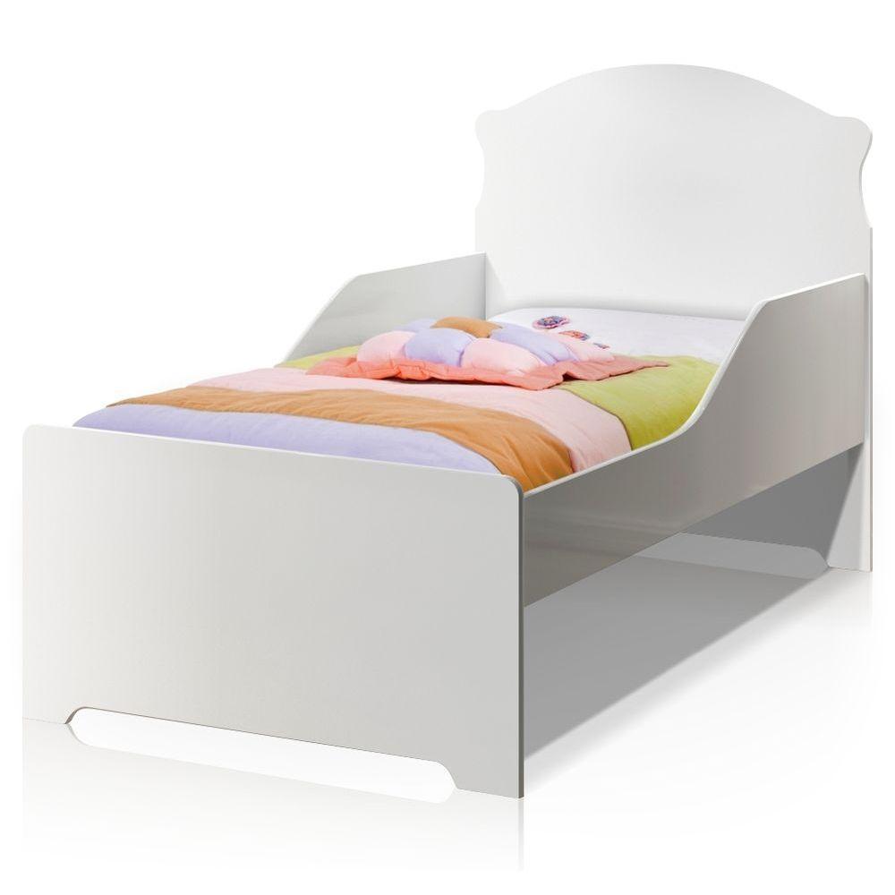 Cama Infantil Branco Clássica Com Colchão - 3
