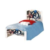 Cama Solteiro Infantil Super Herói Adesivada+Colchão Branco - 5