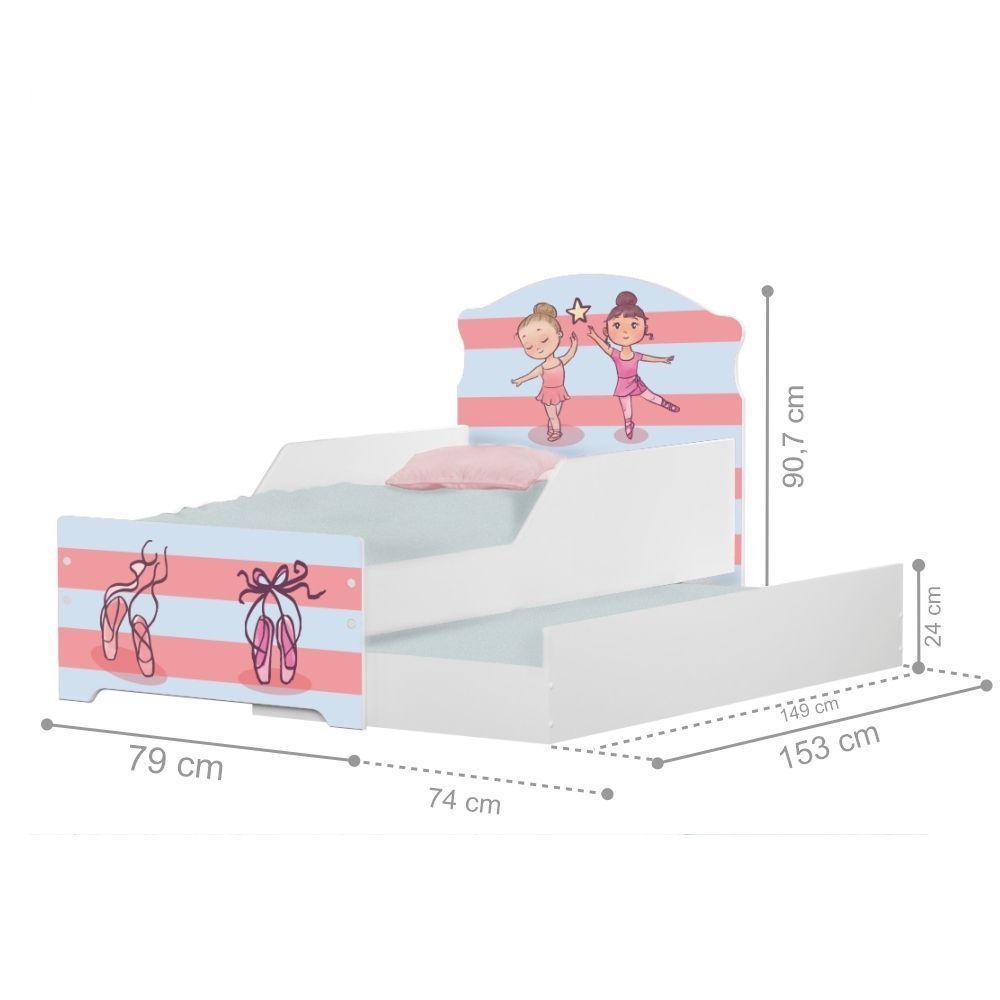 Mini Cama Infantil Com Auxiliar Com Colchões - 3