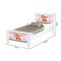 Mini Cama Infantil Skaye Adesivada Com Colchão Branco - 3