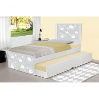 Bicama Nuvem Cinza Menino E Menina Com Auxiliar