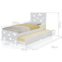 Bicama Nuvem Cinza Menino E Menina Com Auxiliar - 5