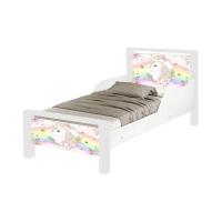 Mini Cama Infantil Unicórnio Adesivada Com Colchão Branco - 5