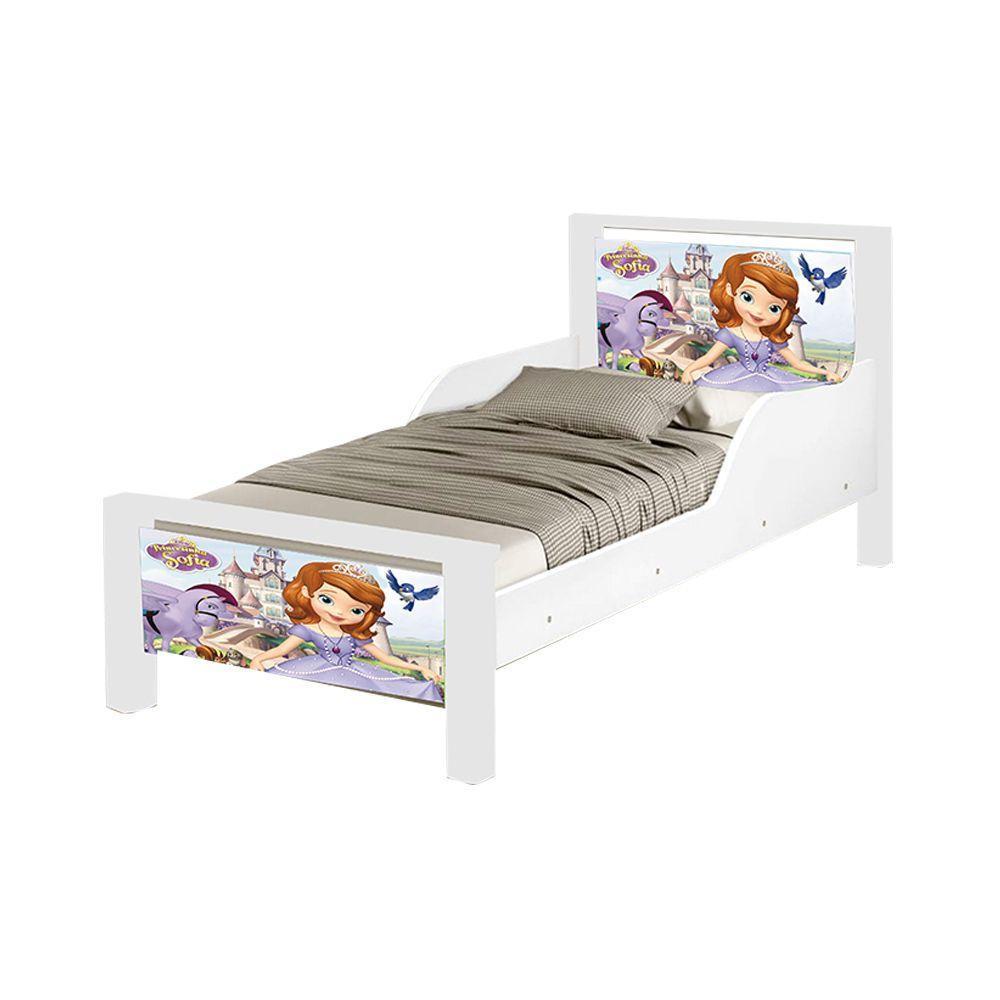 Mini Cama Infantil Princesa Sofia Adesivada+Colchão Branco - 5