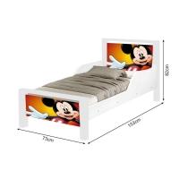 Mini Cama Infantil Mouse Adesivada Com Colchão Branco - 3