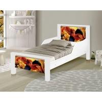 Mini Cama Infantil Spider Adesivada Com Colchão Branco - 1