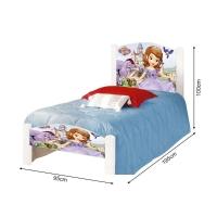Cama Solteiro Infantil Princesa Sofia+Colchão Branco - 3