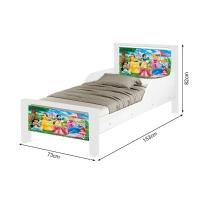 Mini Cama Infantil Princesas Adesivada Com Colchão Branco - 2