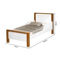 Mini Cama Infantil Montessoriana Branca E Mel+Colchão Branco - 3