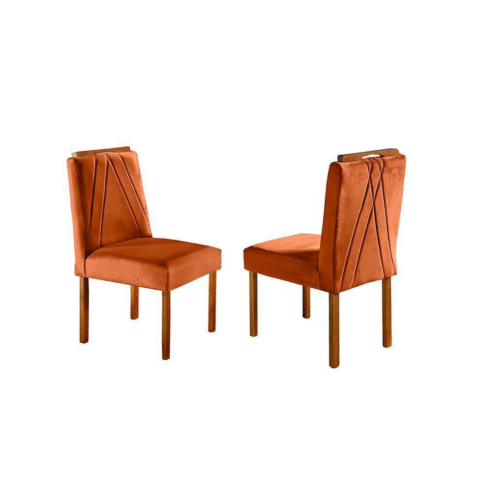 Conjunto Sala De Jantar 4 Lugares Mesa Com Tampo Em Vidro E Cadeiras Veludo Móveis off-white - 5