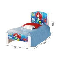 Cama Solteiro Infantil Sereia Adesivada Com Colchão Branco - 3