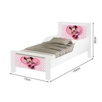 Mini Cama Infantil Minie Adesivada Com Colchão Branco