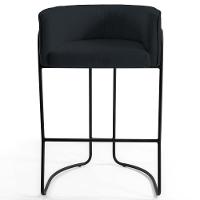 Kit 2 Banquetas Base Aço Preto Betina C-05 Corano Black - Domi - 9