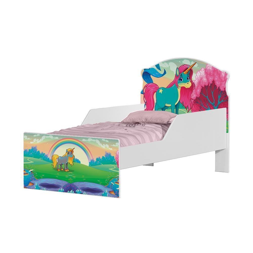 Mini Cama Unicórnio Feliz Com Colchão - 3