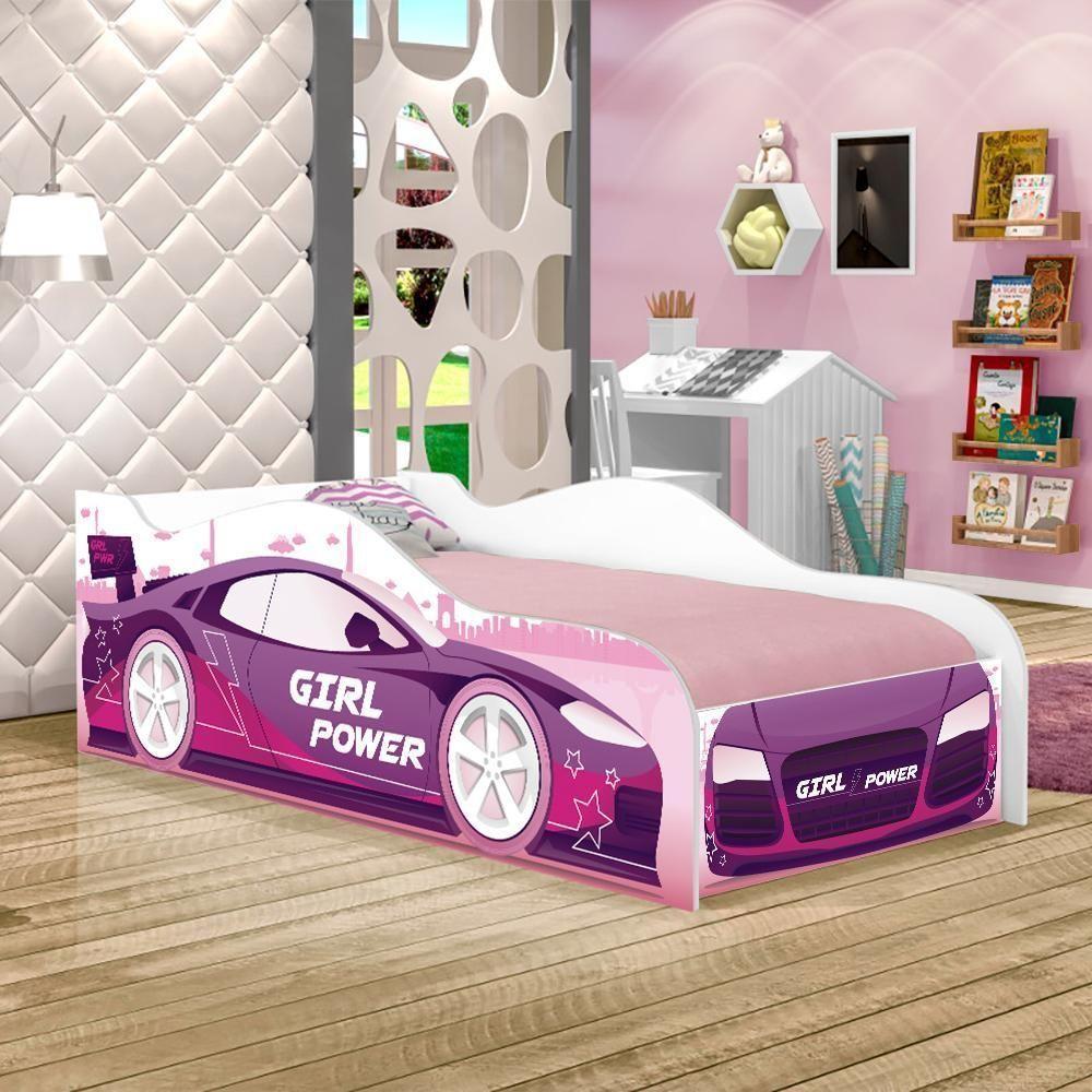 Cama Carro Rosa Kids Solteiro - 1