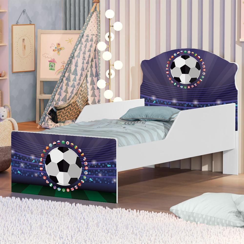 Mini Cama Futebol Bandeiras Com Colchão - 1