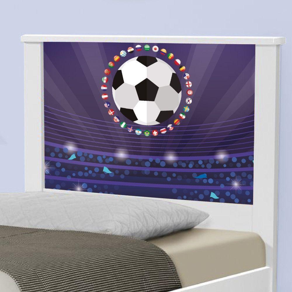 Cama Solteiro Adesivada Futebol Estádio Com Colchão - 3