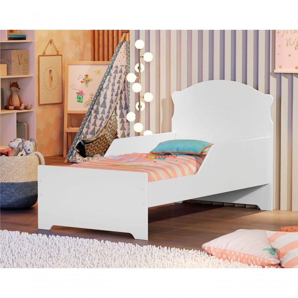 Mini Cama Infantil Com Auxiliar Branco Deluxe - 2