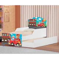 Mini Cama Infantil Com Auxiliar Bombeiro Com Colchões - 7