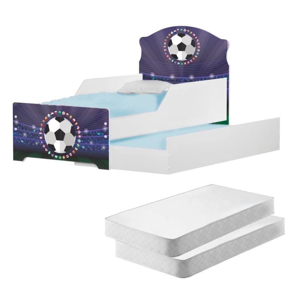 Mini Cama Infantil Com Auxiliar Com Colchões - 1