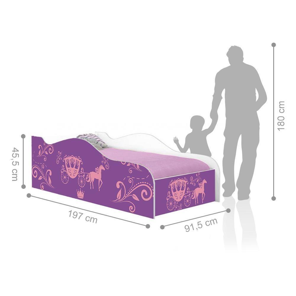 Cama Fun Carruagem De Princesa Solteiro Com Colchão - 5