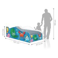 Cama Fun Fundo Do Mar Peixes Solteiro Com Colchão - 3