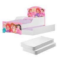 Mini Cama Infantil Com Auxiliar Pop Princess Com Colchões - 1