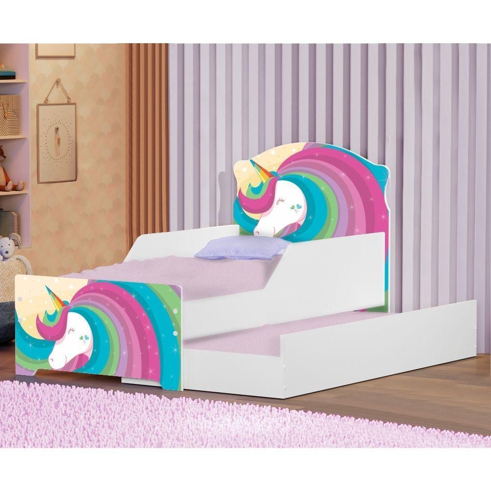 Mini Cama Infantil Com Auxiliar Pop Lindo Unicórnio - 1