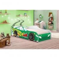Cama Carro Kaboom Verde Solteiro Com Colchão - 7