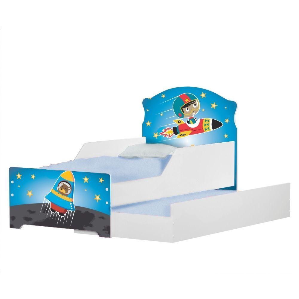 Mini Cama Infantil Com Auxiliar Pop Astro No Espaço - 3