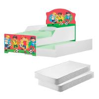Mini Cama Infantil Com Auxiliar Pop Futebol Com Colchões - 1