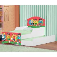 Mini Cama Infantil Com Auxiliar Pop Futebol Com Colchões - 4