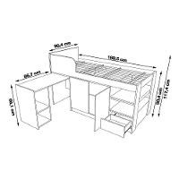 Cama Infantil Juvenil Multifuncional Cm8021 Mdp Branco G69 - Gran Belo - 8