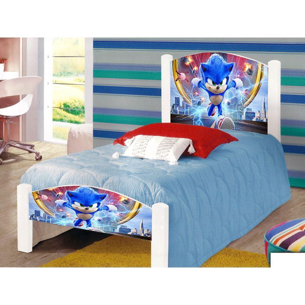 Cama Solteiro Infantil Game Colchão Branco - 1