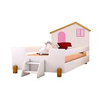 Cama Infantil Solteiro Belissima Rosa - Branca E Mel - Cor: Branco - 3