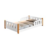 Cama Infantil Juvenil Camila Com Grade De Proteção- Branca - Cor: Branco - 5