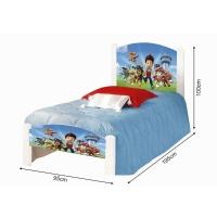 Cama Solteiro Infantil Cães Colchão Branco