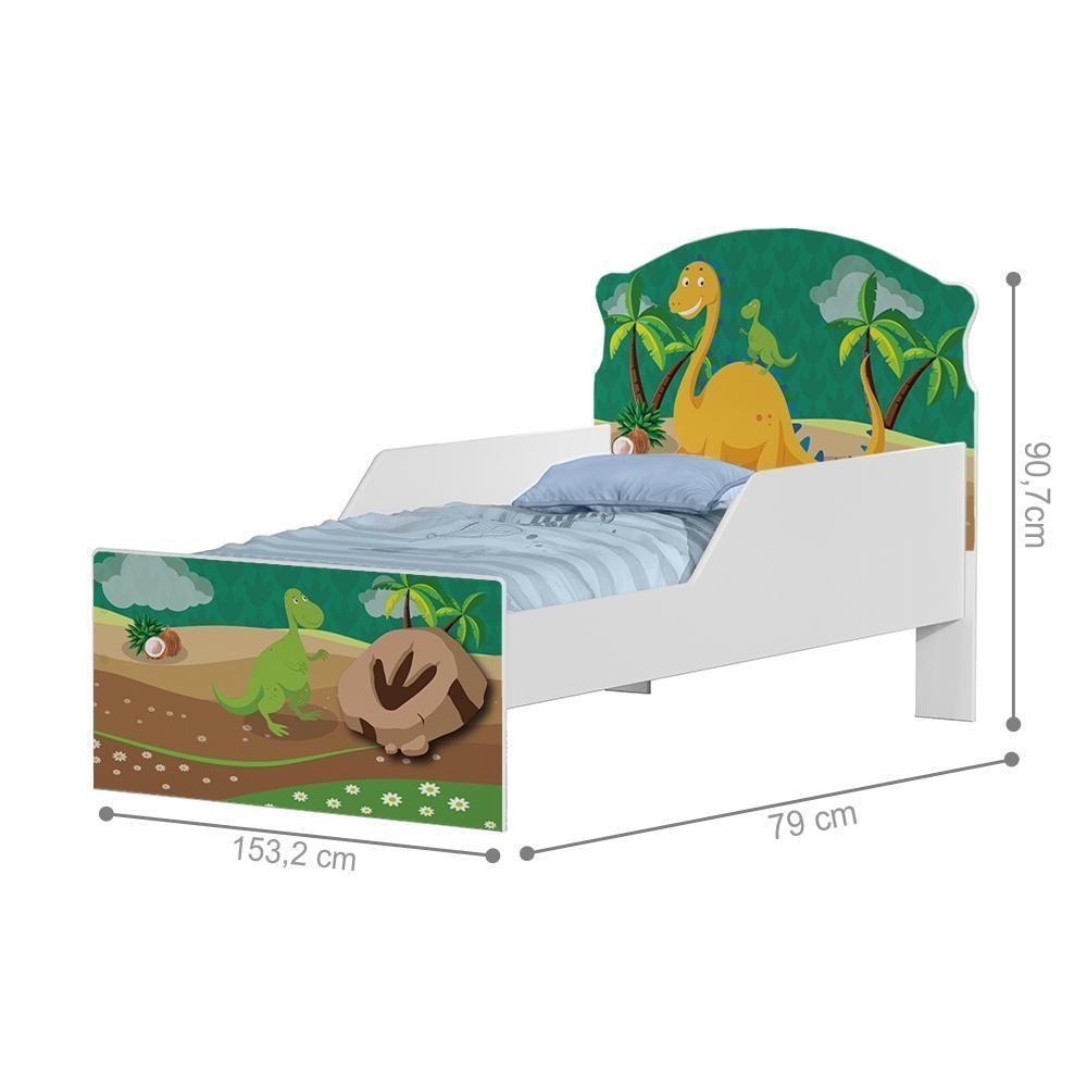 Mini Cama Dinossauros Com Colchão - 4