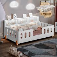 Cama Infantil C/ Colchão E Nicho Branca Branco - 1