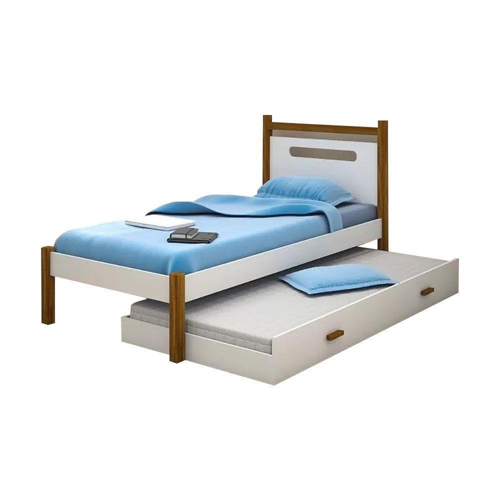 Cama Infantil Eloa C/ Cama Auxiliar Branco/amêndoa Branco - 3